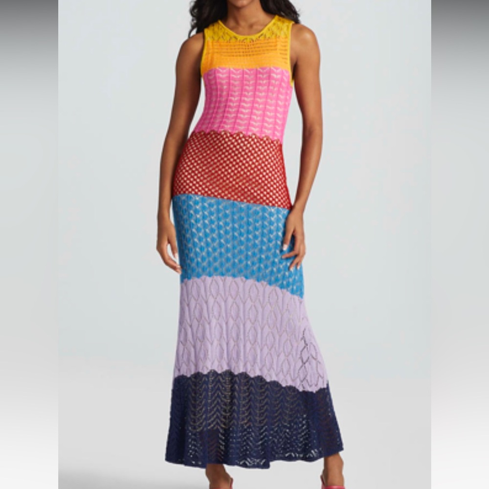 Gabrielle Union Crochet Maxi Dress - Small
